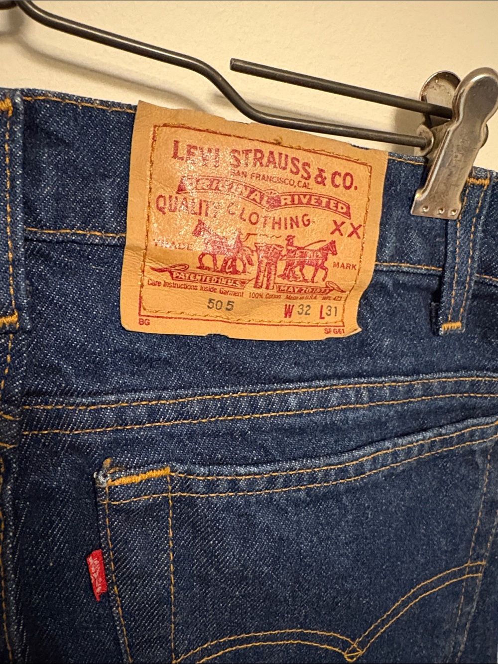 NWOT Vintage 80s Levi's Men's Indigo Straight Jeans - Picture 2 of 3